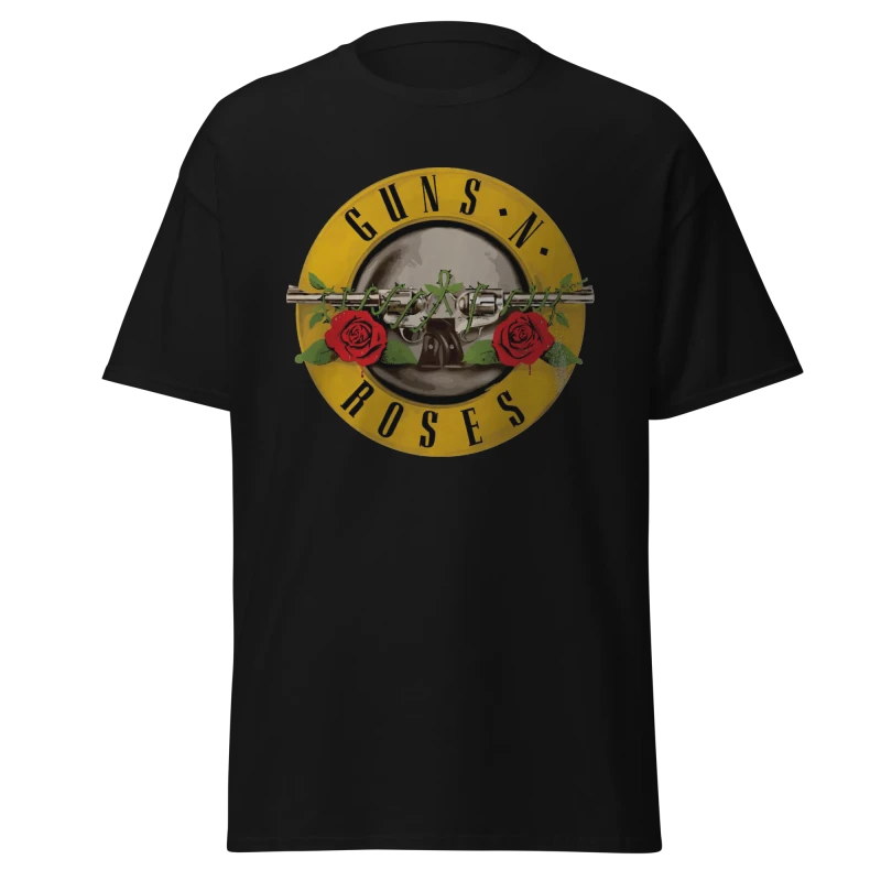 GUNS N' ROSES - CLASSIC BULLET LOGO - PREMIUM GRAPHIC TEE - VINTAGE STREETWEAR STYLE