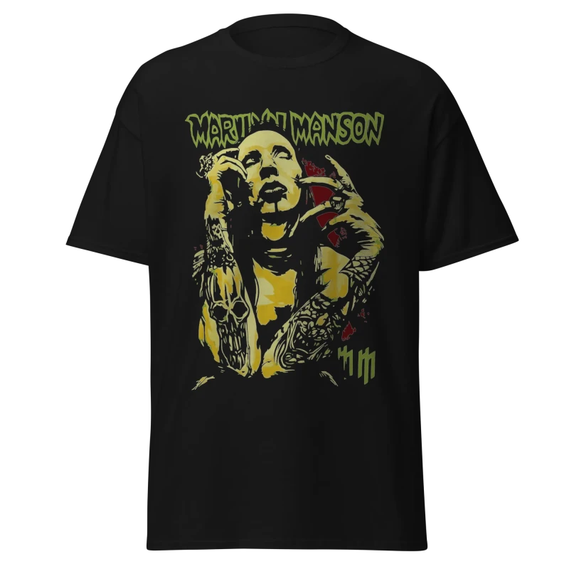 MARILYN MANSON - GOTHIC PORTRAIT - VINTAGE STREETWEAR - PREMIUM GRAPHIC TEE