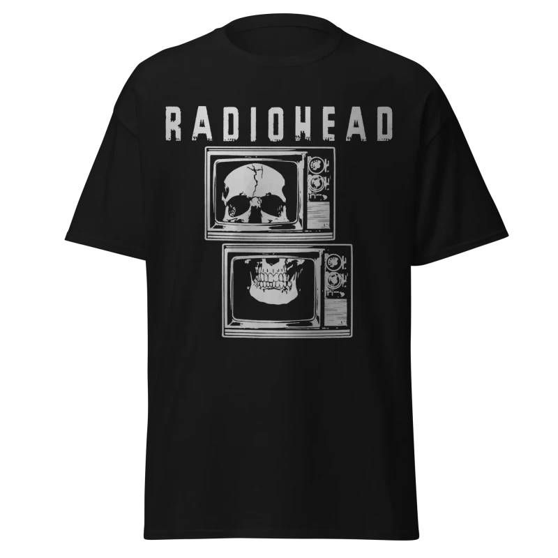 RADIOHEAD - SKULL TELEVISION - PREMIUM GRAPHIC TEE - VINTAGE STREETWEAR STYLE