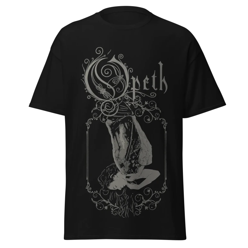 Opeth - Gothic Filigree Portrait - Premium Graphic Tee - Vintage Streetwear