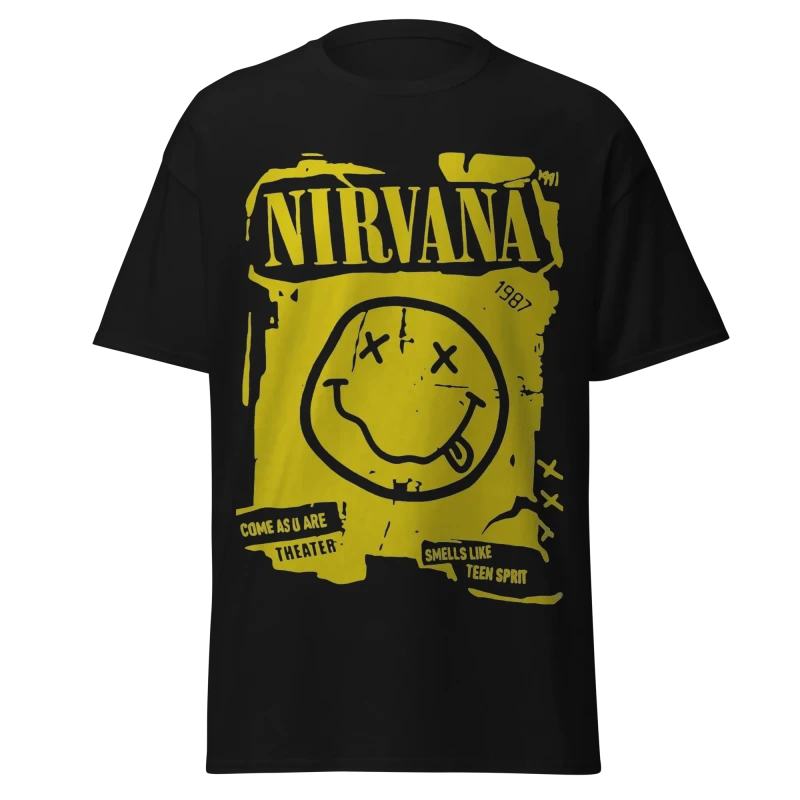 NIRVANA - ICONIC SMILEY - VINTAGE STREETWEAR - PREMIUM GRAPHIC TEE