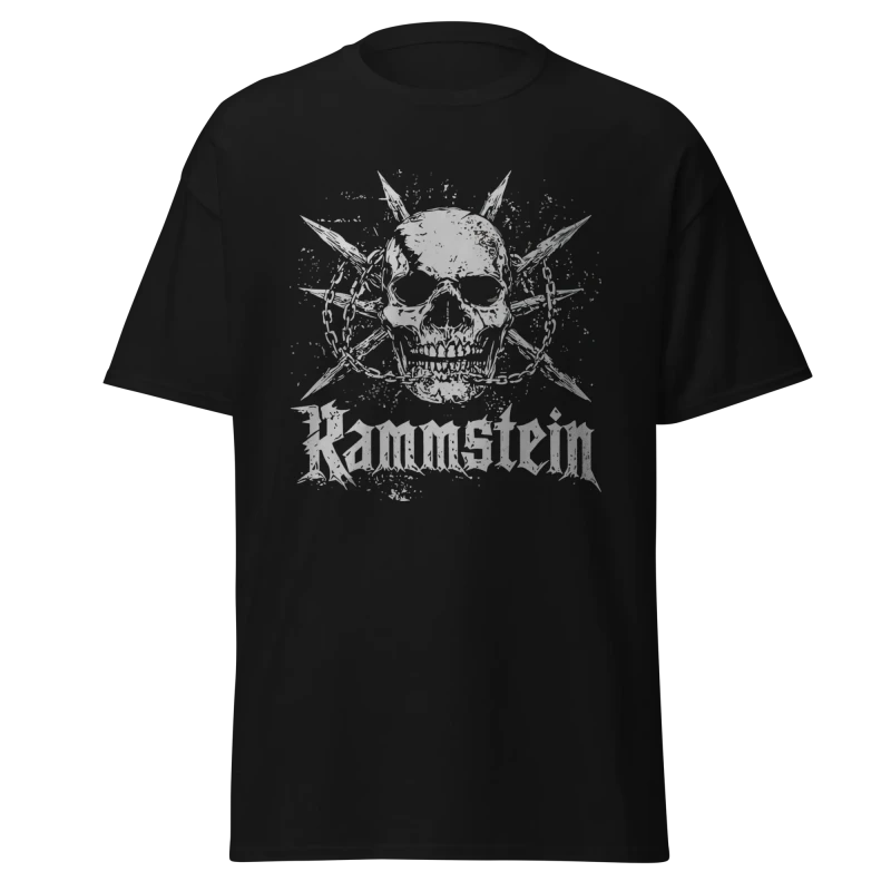 RAMMSTEIN - SKULL & CHAIN - PREMIUM GRAPHIC TEE - VINTAGE STREETWEAR STYLE