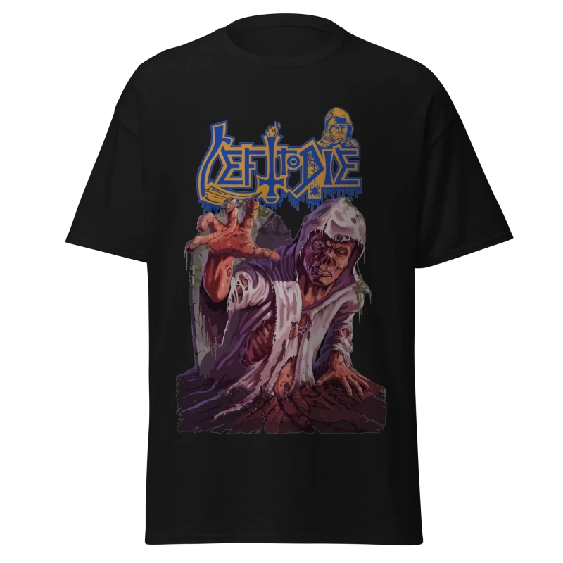 LEFT TO DIE - Undead Grave Horror - Premium Graphic Tee - Vintage Streetwear