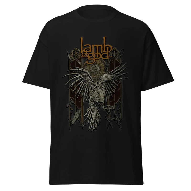 LAMB OF GOD - SKELETAL RAVEN ARCHITECTURAL - PREMIUM GRAPHIC TEE - VINTAGE STREETWEAR