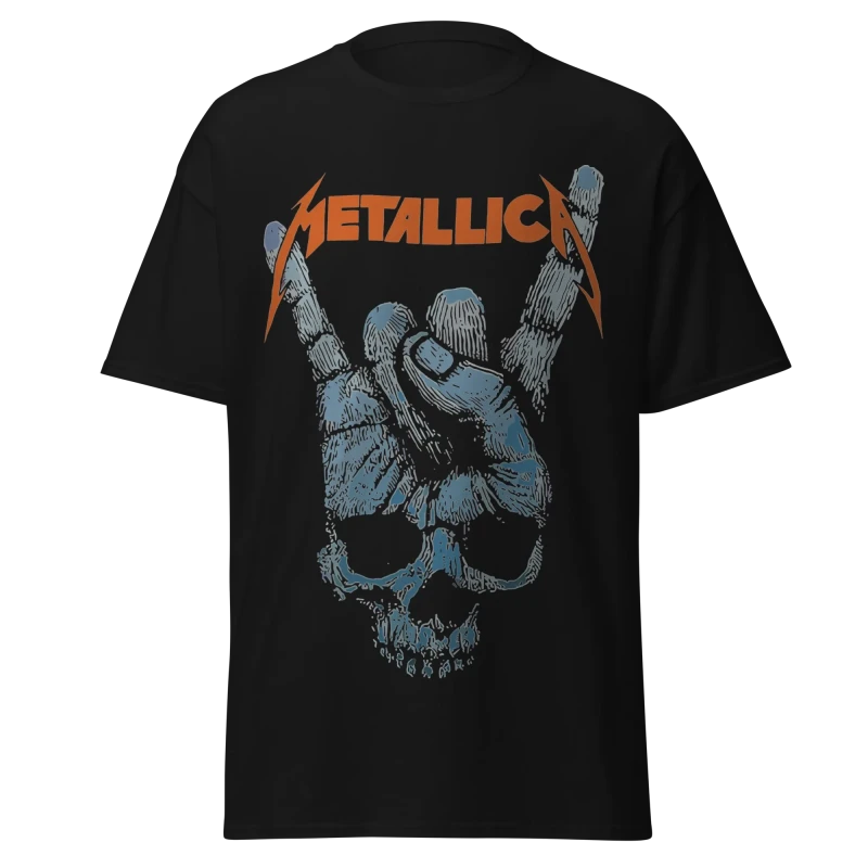 METALLICA - SKULL DEVIL HORNS - PREMIUM GRAPHIC TEE - VINTAGE STREETWEAR STYLE