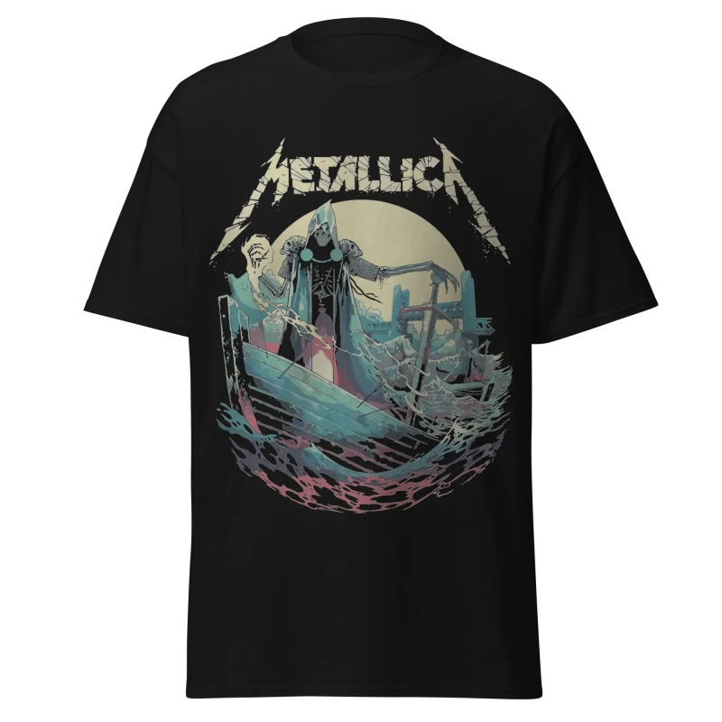 METALLICA - GRIM REAPER BOAT - PREMIUM GRAPHIC TEE - VINTAGE STREETWEAR