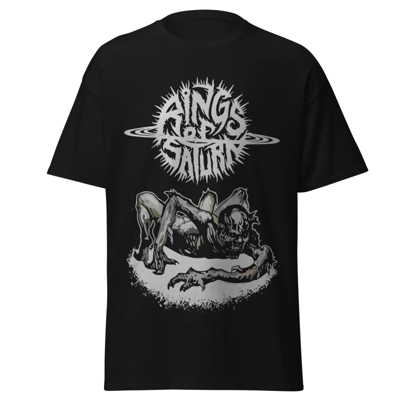 RINGS OF SATURN - ALIEN HORROR MOTIF - PREMIUM GRAPHIC TEE - VINTAGE STREETWEAR STYLE