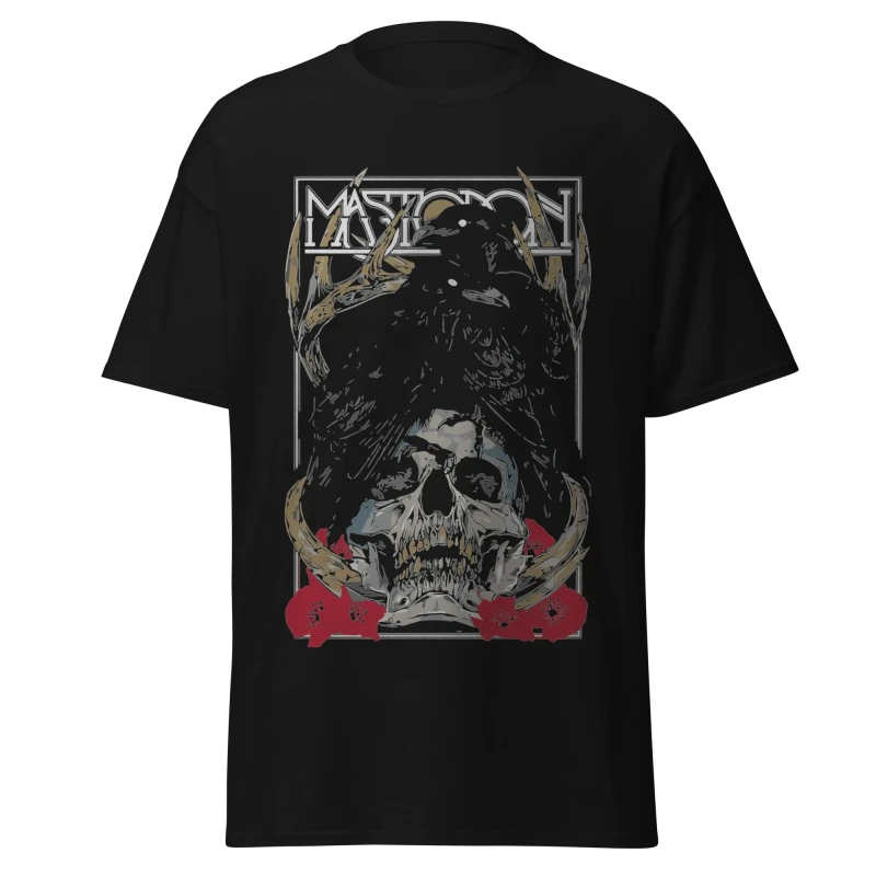 MASTODON - RAVEN SKULL EMBLEM - PREMIUM GRAPHIC TEE - VINTAGE STREETWEAR