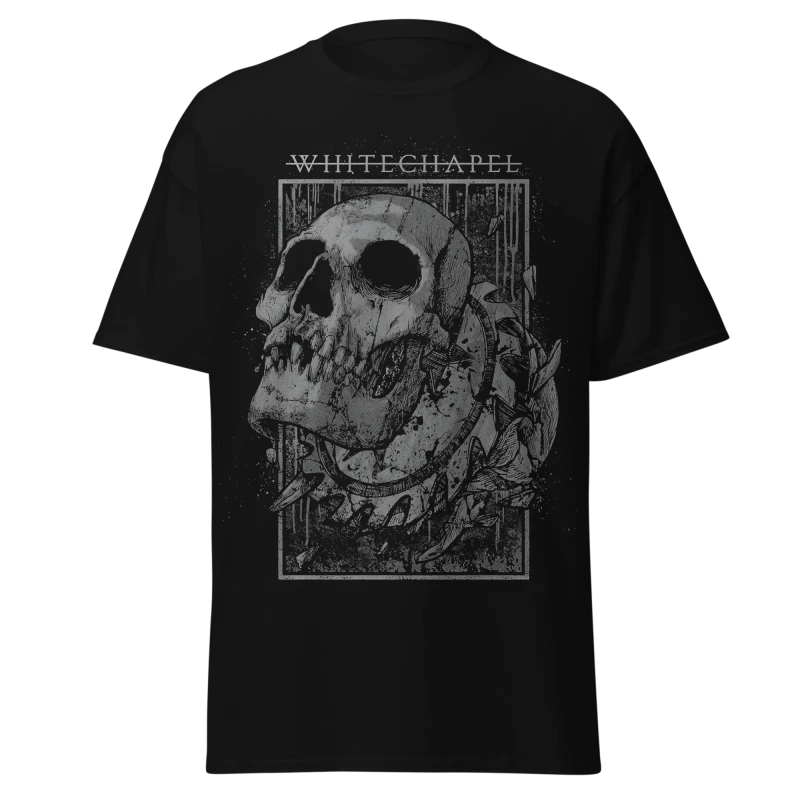 WHITECHAPEL - SKULL MONOCHROME ART - PREMIUM GRAPHIC TEE - VINTAGE STREETWEAR