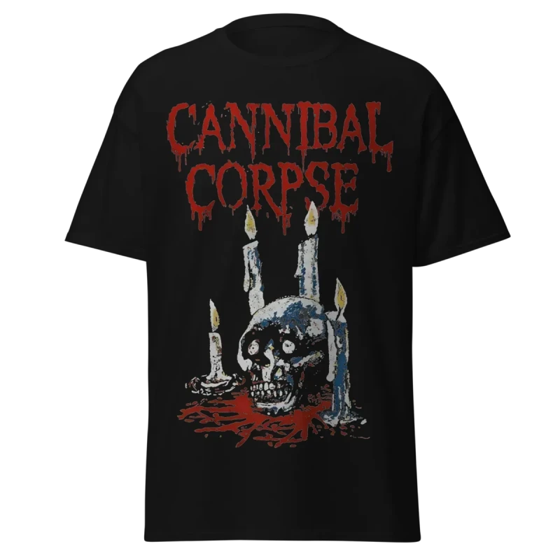 CANNIBAL CORPSE - SKULL AND CANDLES - VINTAGE STREETWEAR - PREMIUM GRAPHIC TEE