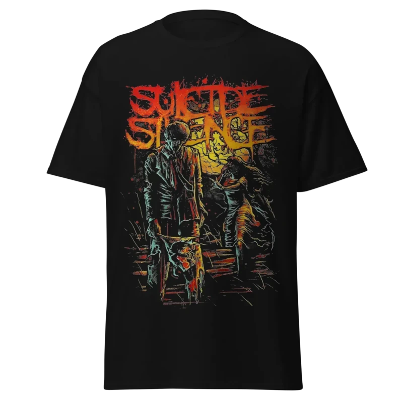 SUICIDE SILENCE - DARK HORROR MOTIF - PREMIUM GRAPHIC TEE - VINTAGE STREETWEAR