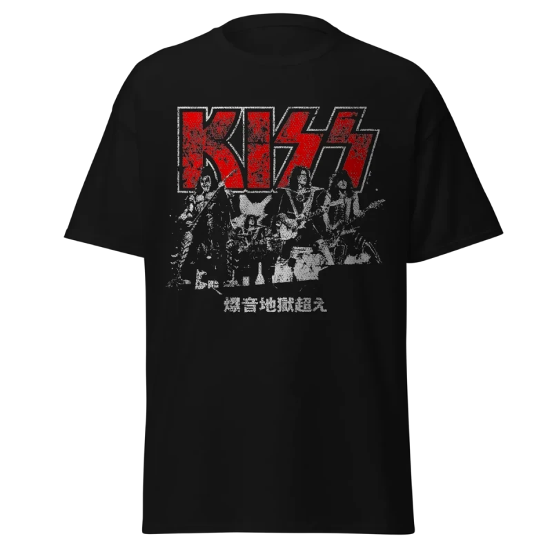 KISS - ICONIC LOGO & JAPANESE TEXT - PREMIUM GRAPHIC TEE - VINTAGE STREETWEAR