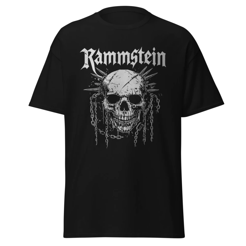 RAMMSTEIN - Chained Spike Skull - Premium Graphic Tee - Industrial Streetwear
