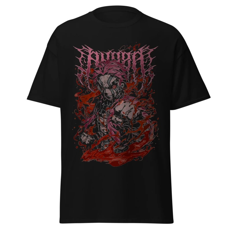 DEMON SLAYER - AKAZA  - PREMIUM GRAPHIC TEE - VINTAGE STREETWEAR