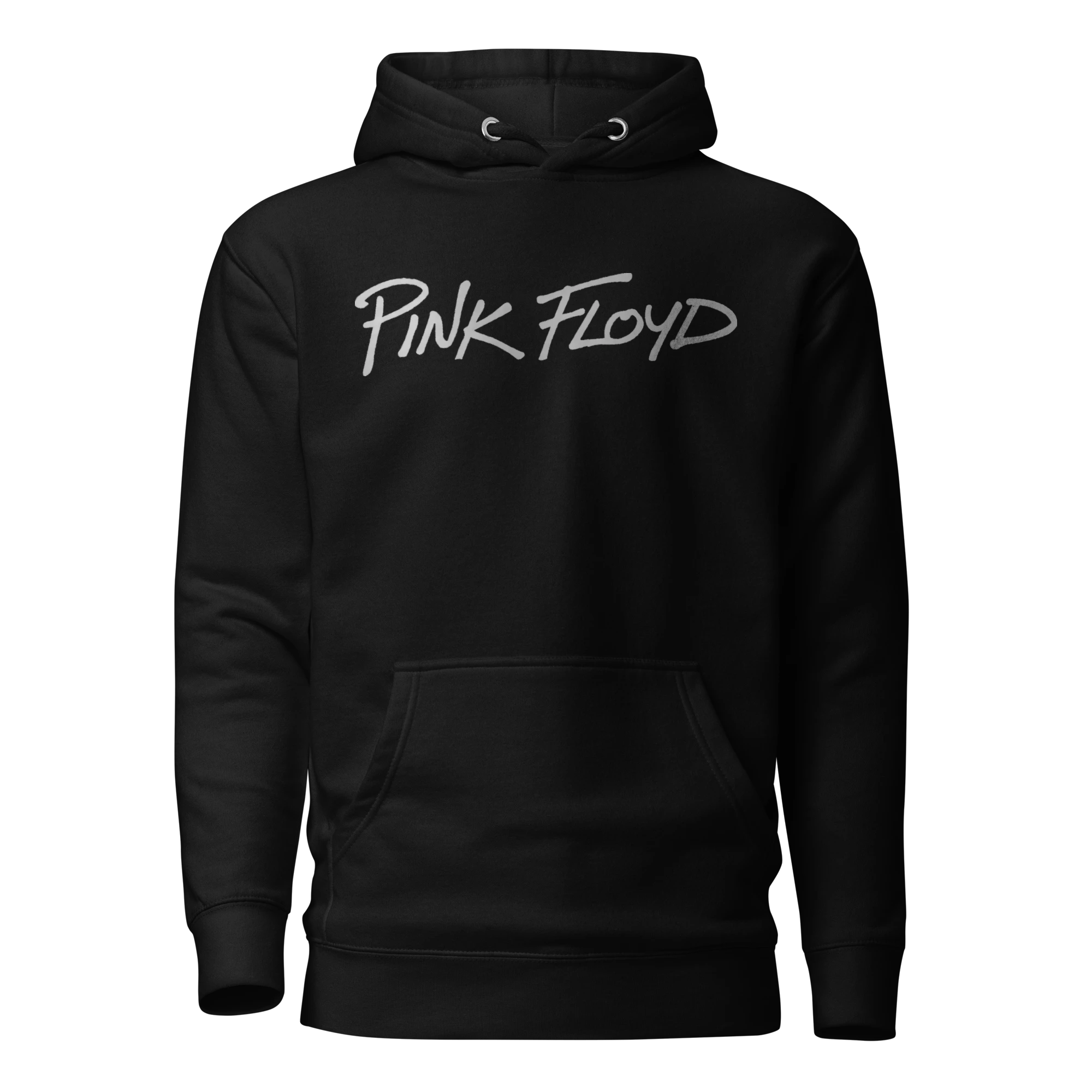 PINK FLOYD - Signature Script Logo - Black Hoodie - Vintage Streetwear